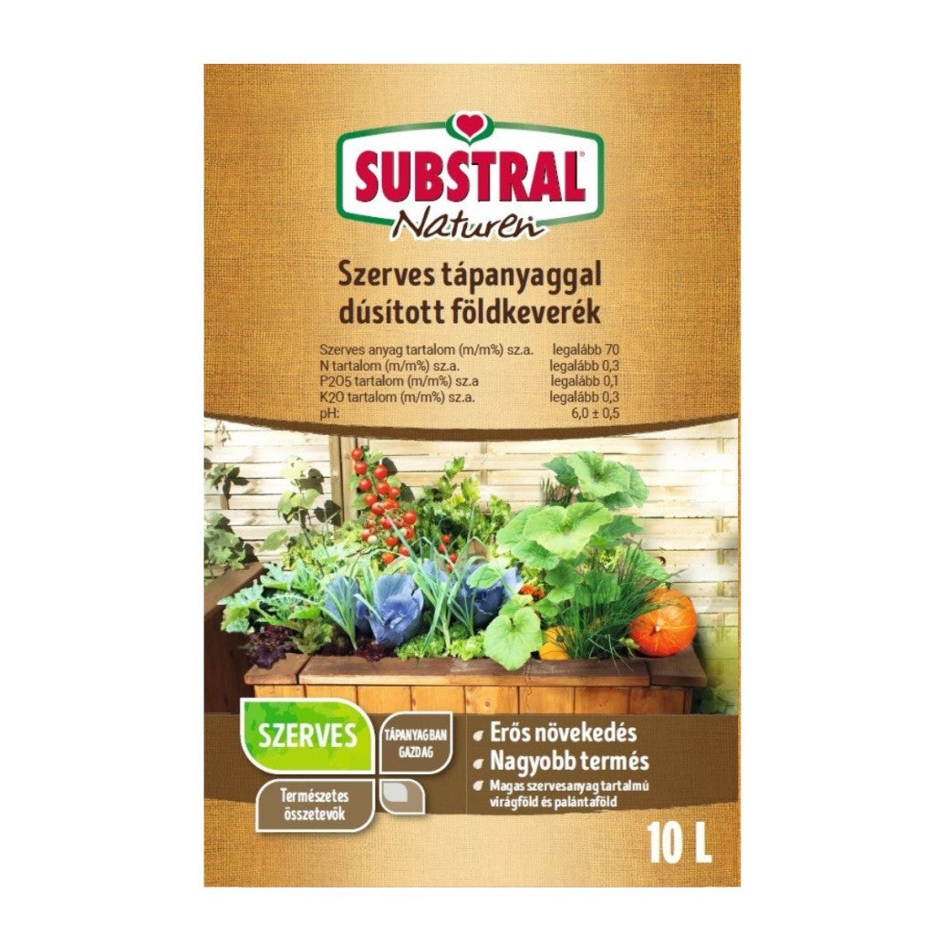 Substral Naturen szerves tápanyaggal dúsított földkeverék 10 liter