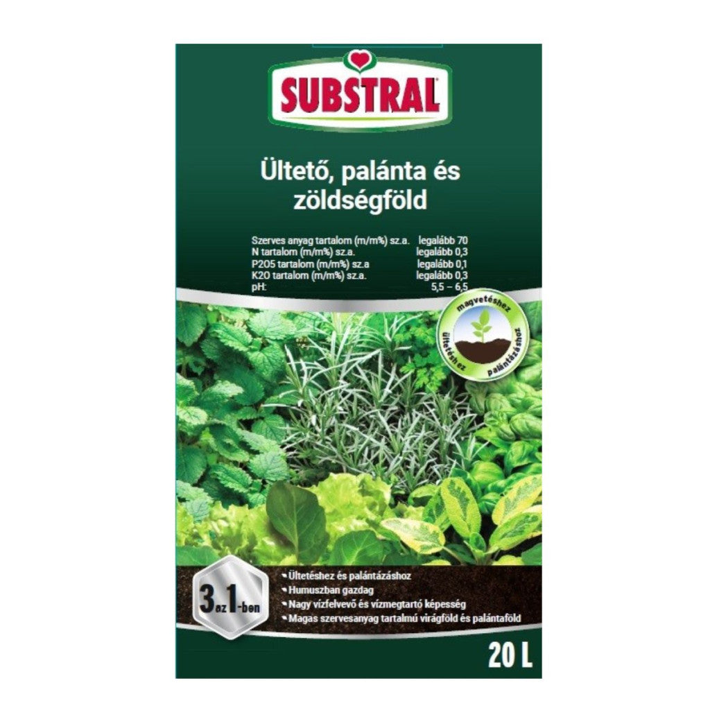 Substral ültető, palánta és zöldségföld 20 liter