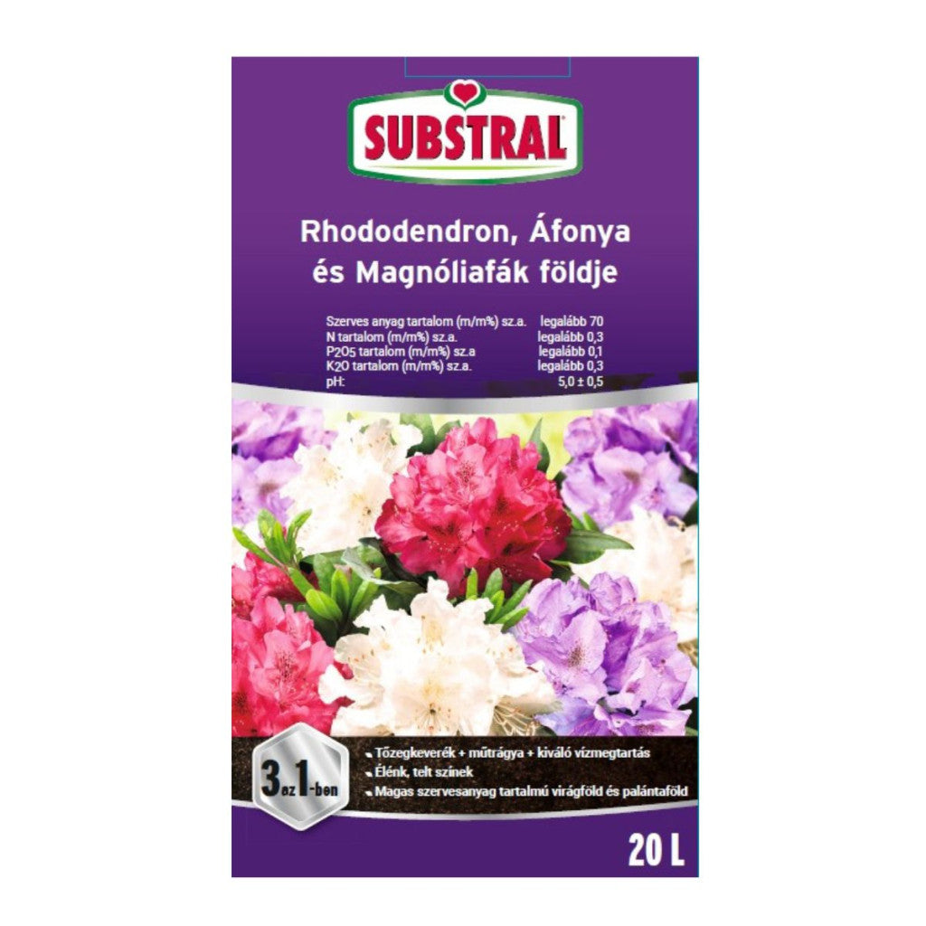 Substral rhododendron, áfonya és magnóliafák földje 20 liter