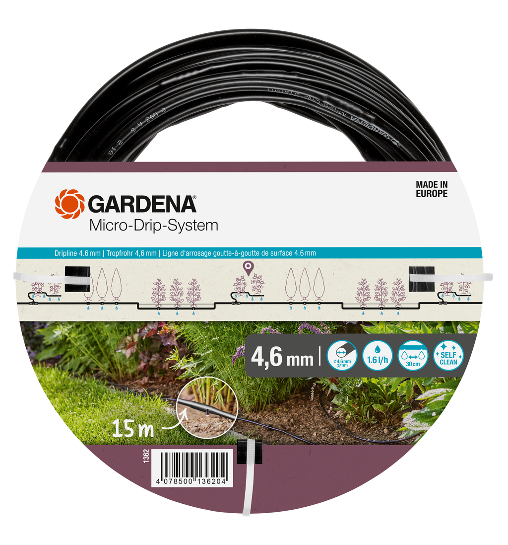 MD hosszabbító csepegtető cső növénysorokhoz 4,6 mm (3/16") 15 m