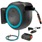 Akkumulátor-Powered Wall-Mounted Tömlő Box PowerRoll XL Készlet, 35 m tömlő, turquoise