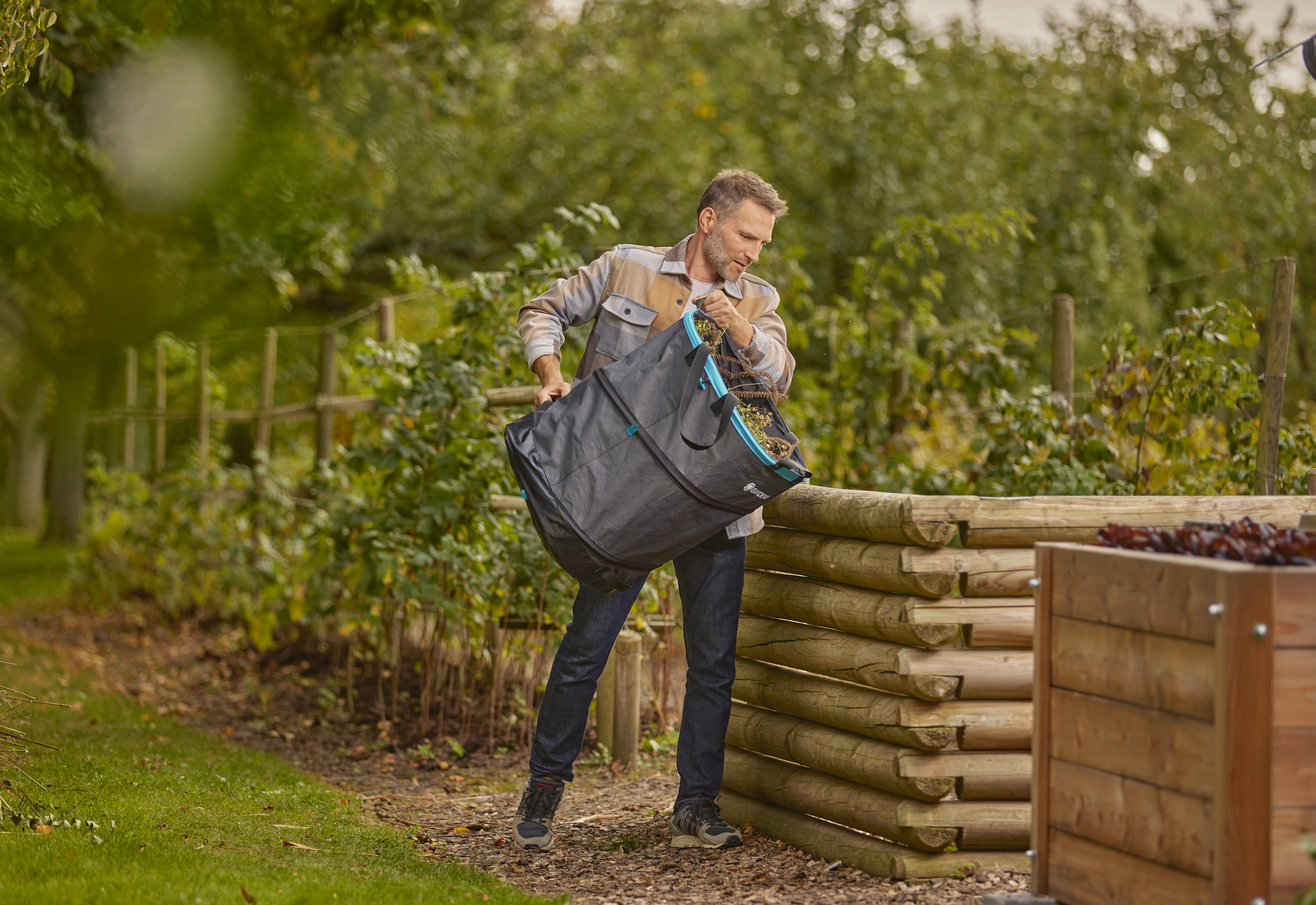 Garden Waste Bag Pop-Up Rectangular, Size L, Garden Sack for green waste