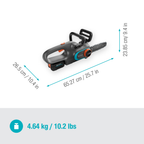 PowerSaw Akkumulátoros láncfűrész 
250/18V akkumulátorral (4,0 Ah) P4A