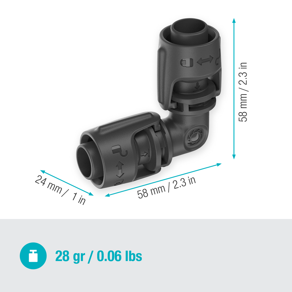 13 mm-es (1/2") L-elem