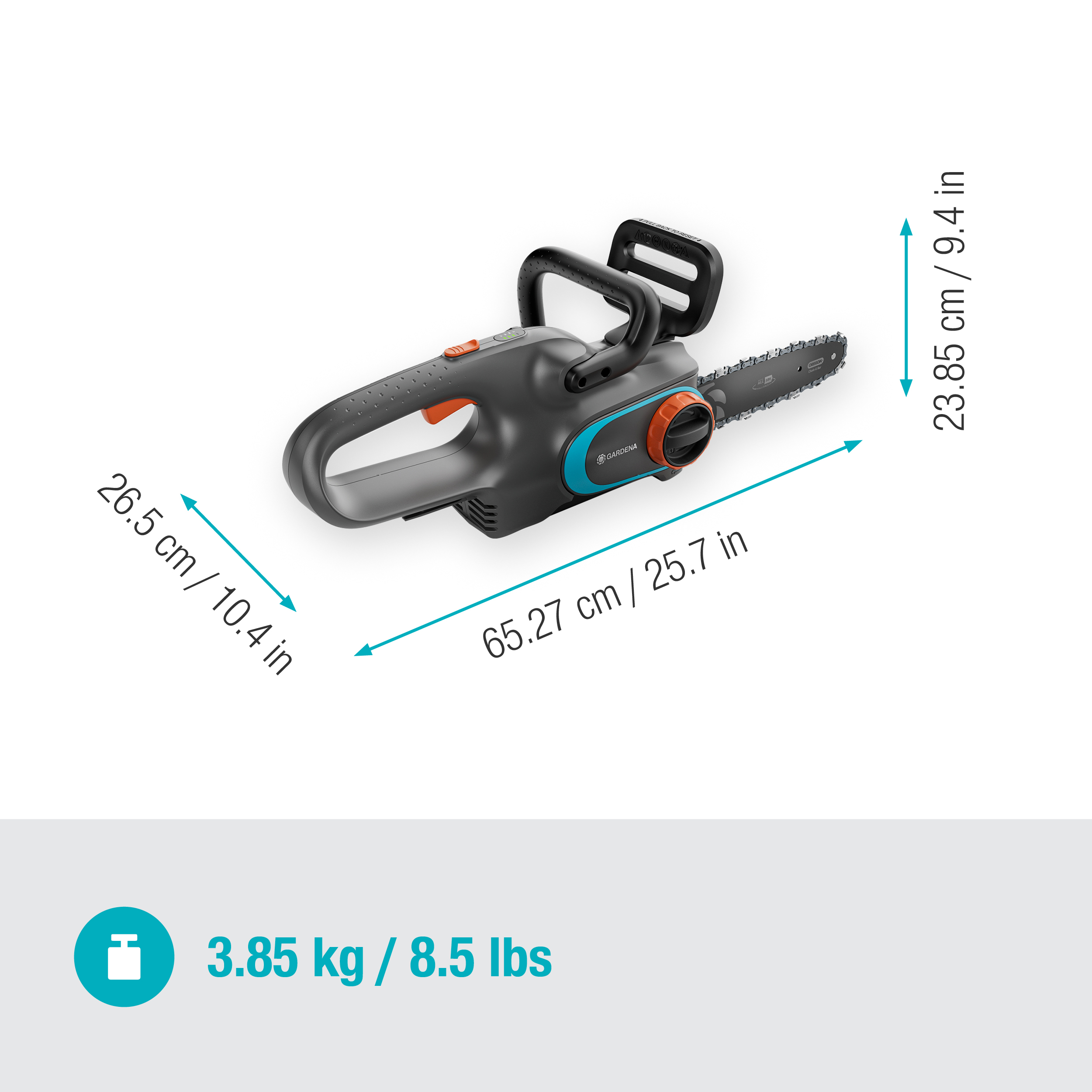 PowerSaw Akkumulátoros láncfűrész 
250/18V akkumulátor nélkül P4A