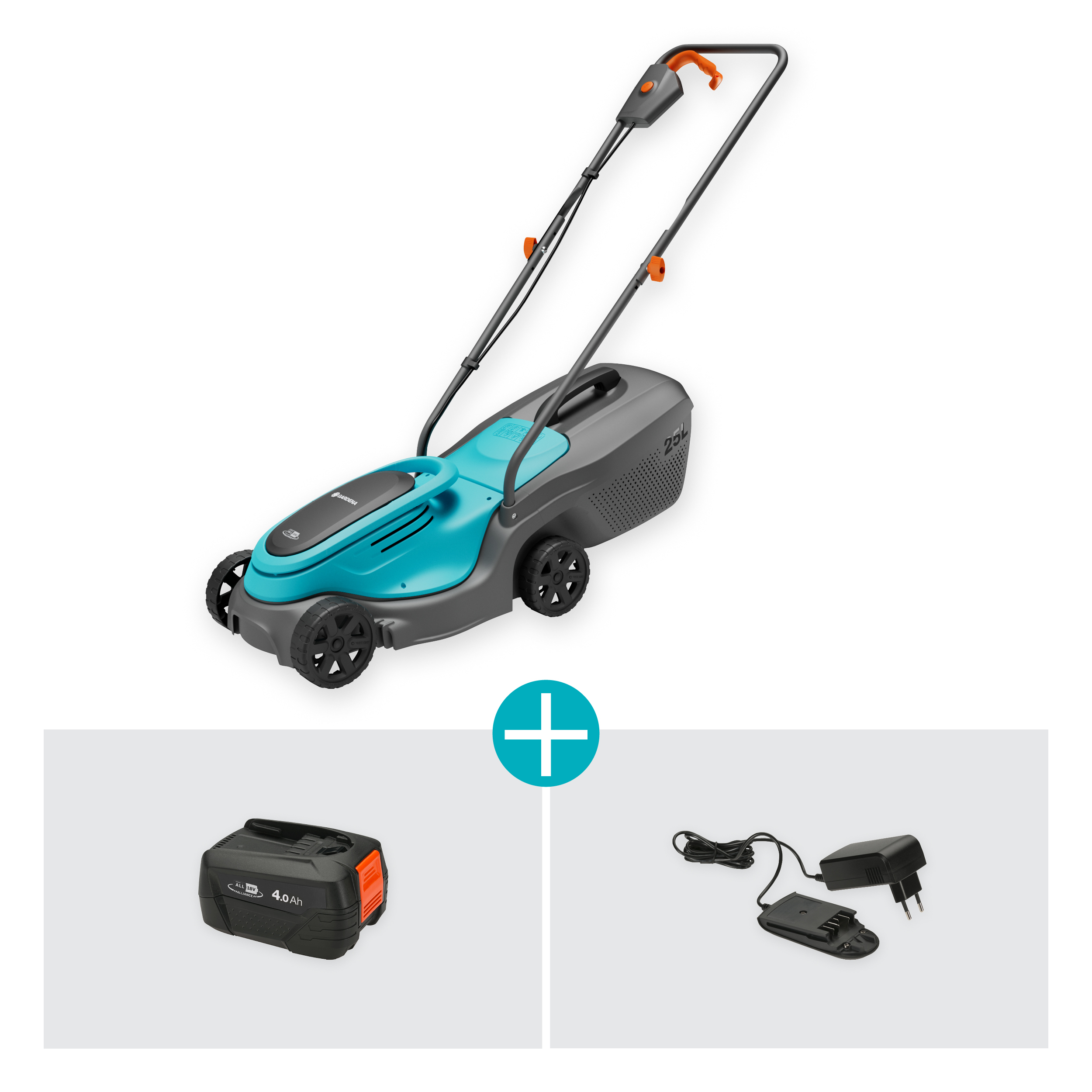 PowerMax 30/18V P4A Akkumulátoros 
fűnyíró akkumulátorral