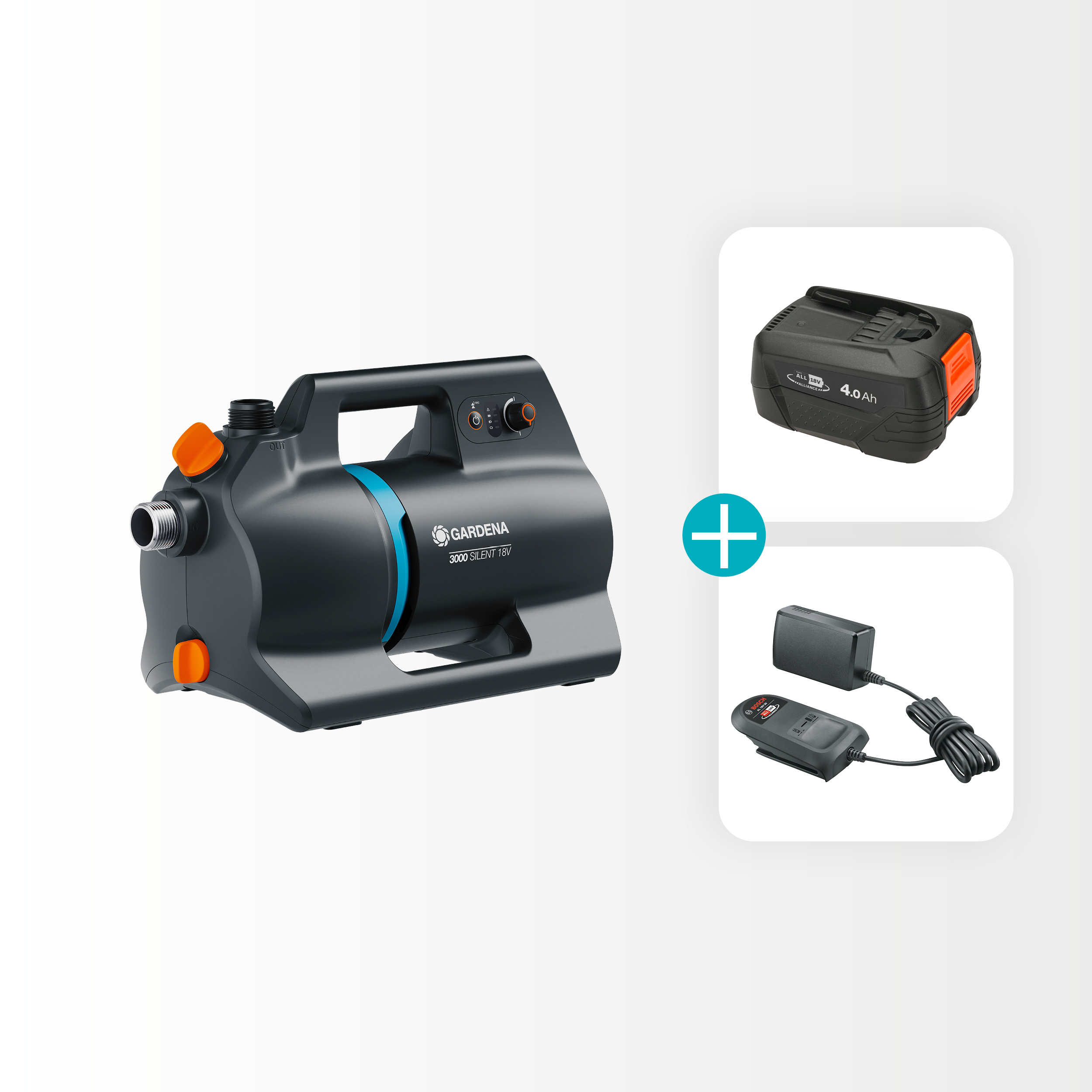Akkumulátoros kerti szivattyú 3000 Silent
18V akkumulátorral P4A