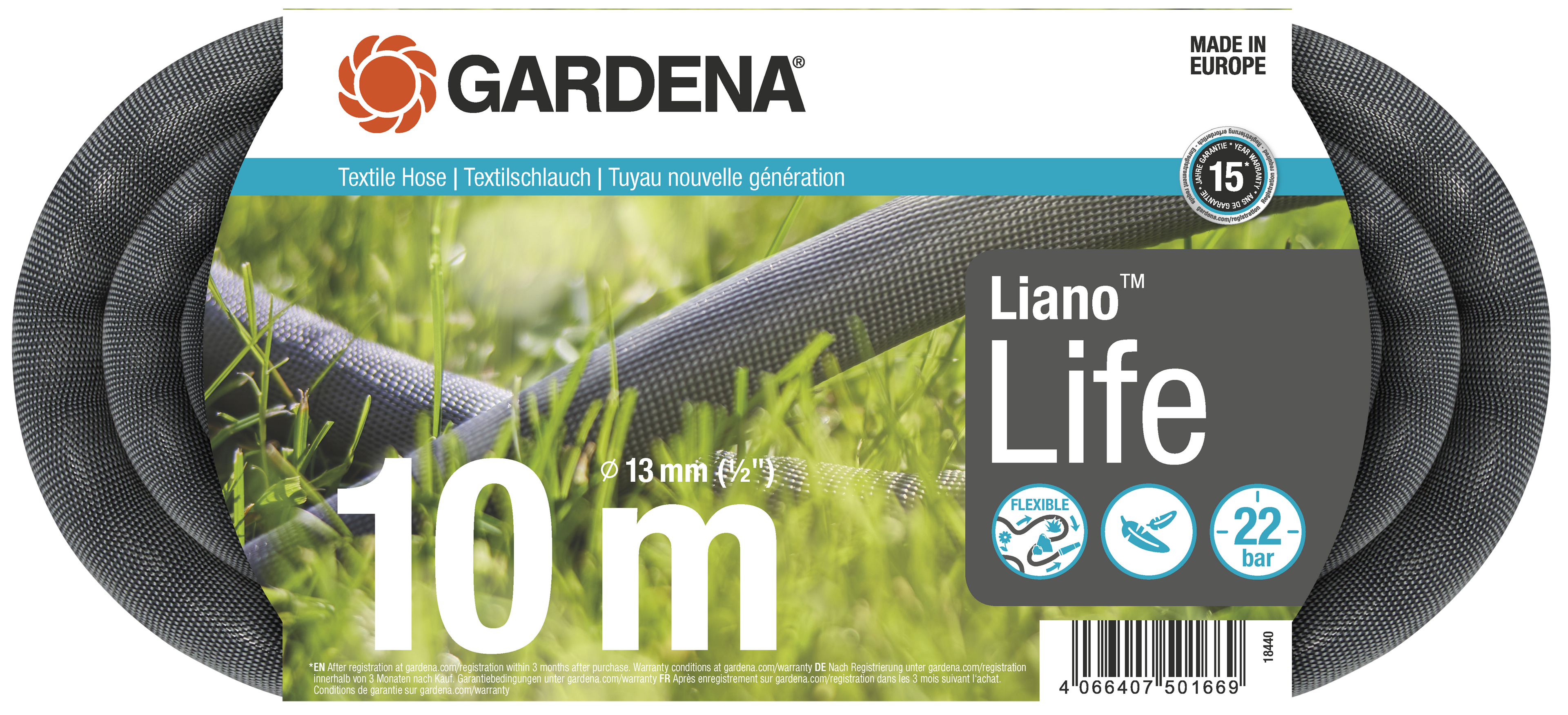 Liano™ Life textiltömlő készlet 10 m