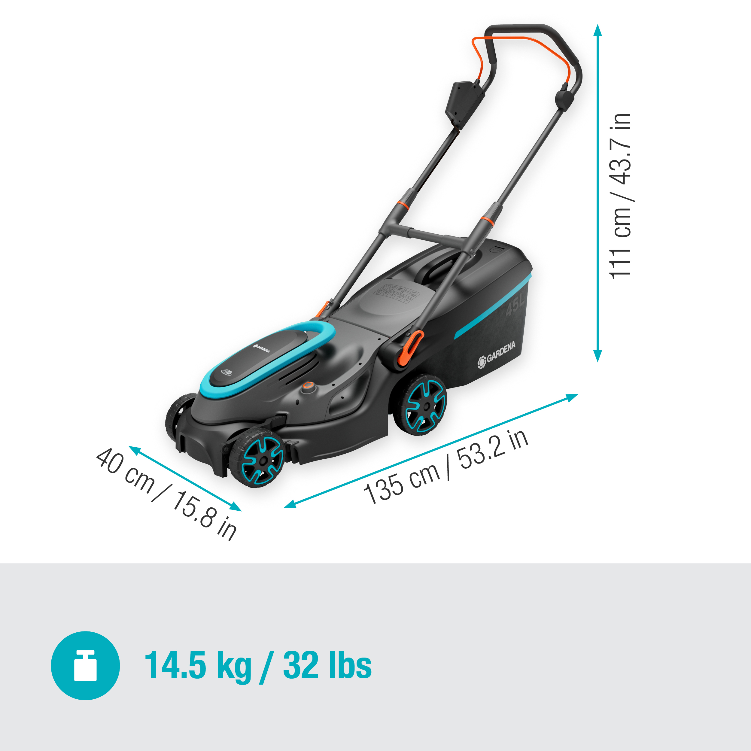 PowerMax 37/36V P4A Akkumulátoros 
fűnyíró akkumulátor nélkül