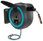 Battery-Powered Wall-Mounted Hose Box PowerRoll XXL solo, 40 m, turquoise