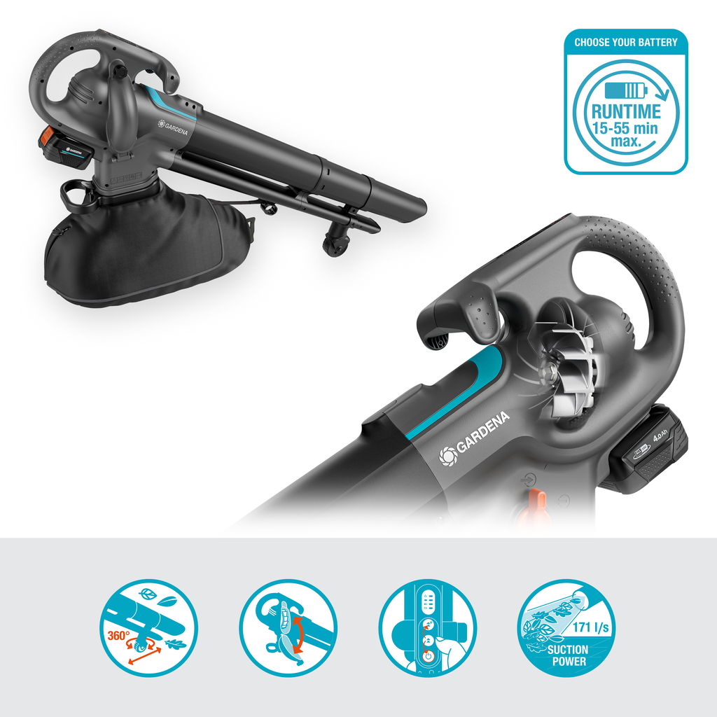 PowerJet Collect 18V P4A akkumulátoros 
lombszívó/-fújó akkumulátor nélkül