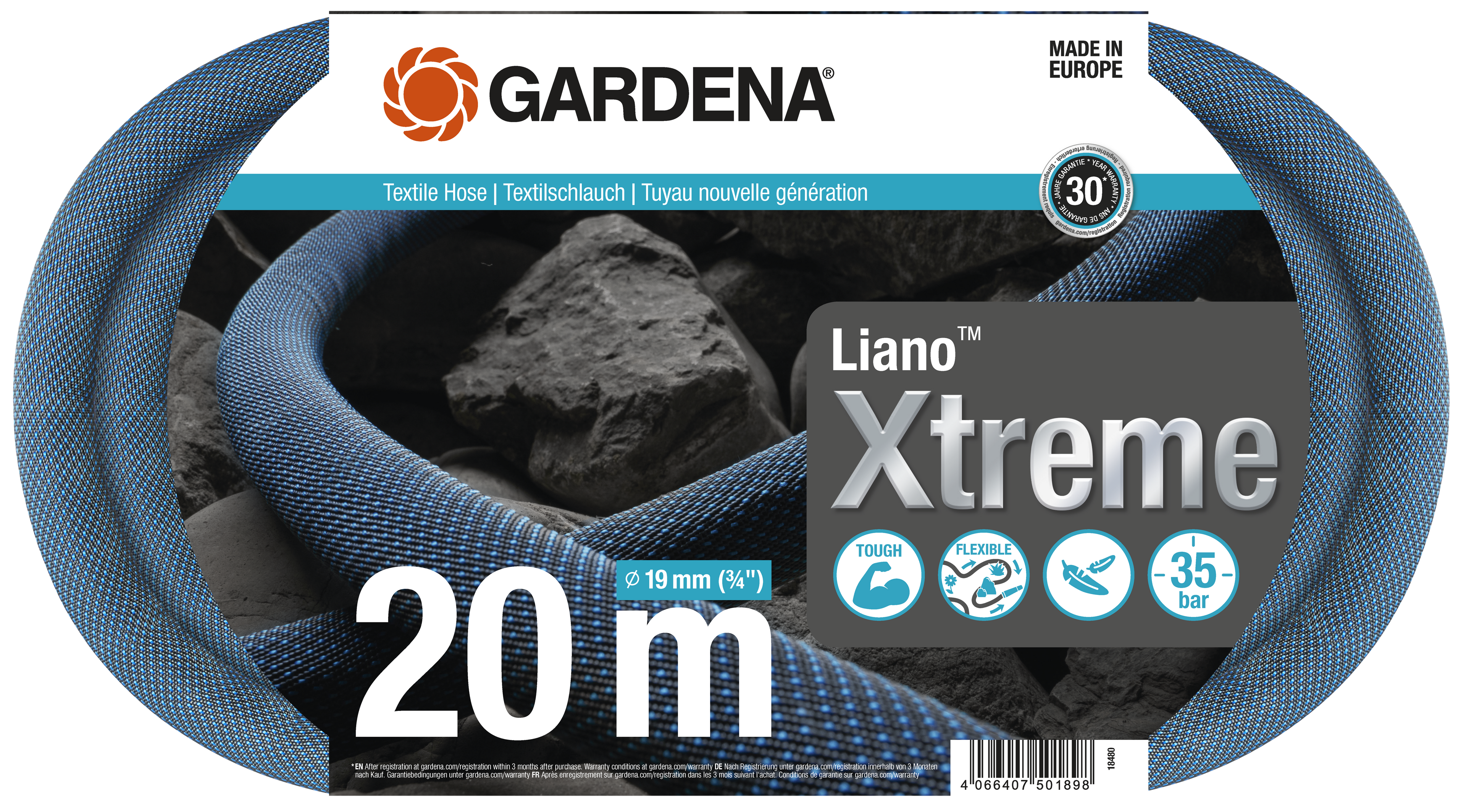 Liano™ Xtreme textiltömlő 20 m