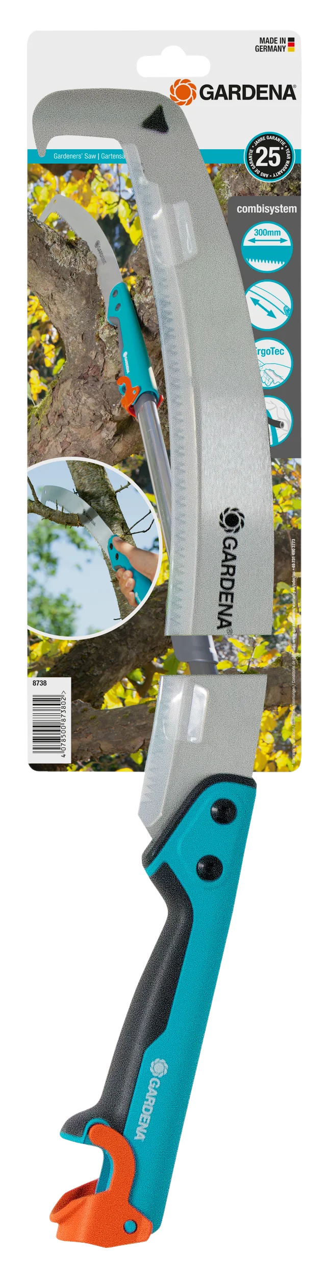 Gardena CombiSystem 300 PP ívelt ágfűrész kampóval, 300 mm