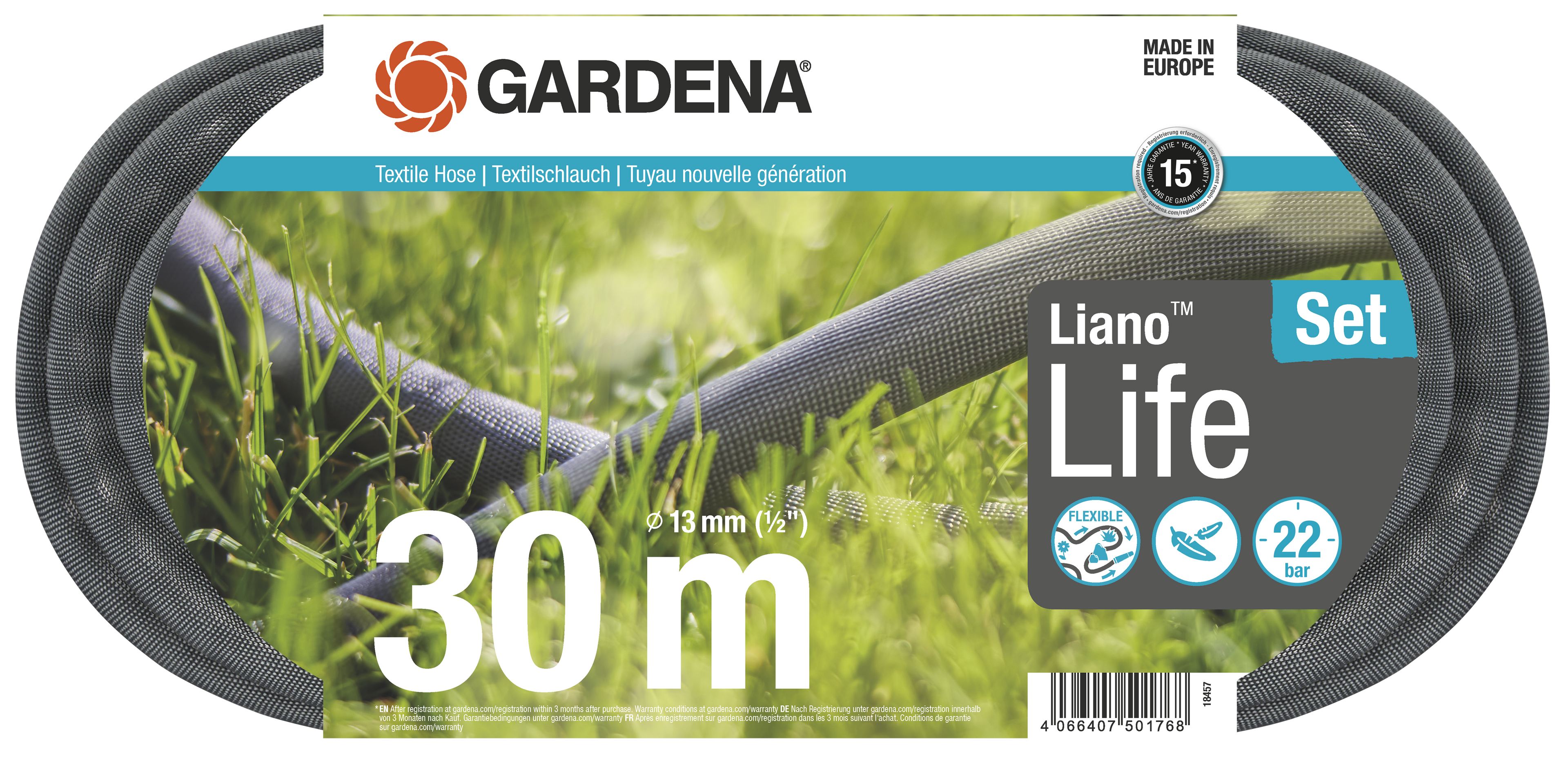 Liano™ Life textiltömlő készlet 30 m