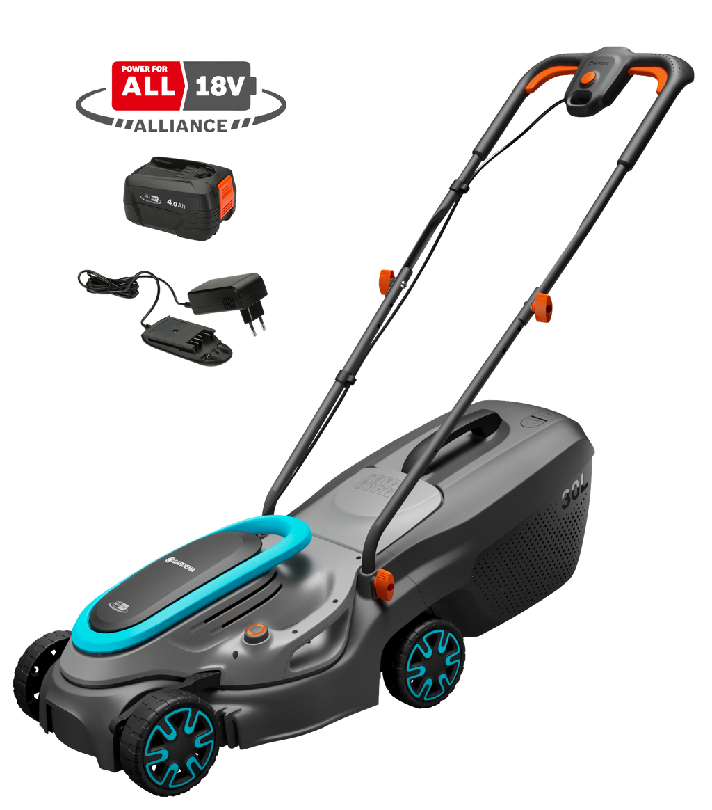 PowerMax 32/18V P4A Akkumulátoros fűnyíró akkumulátorral