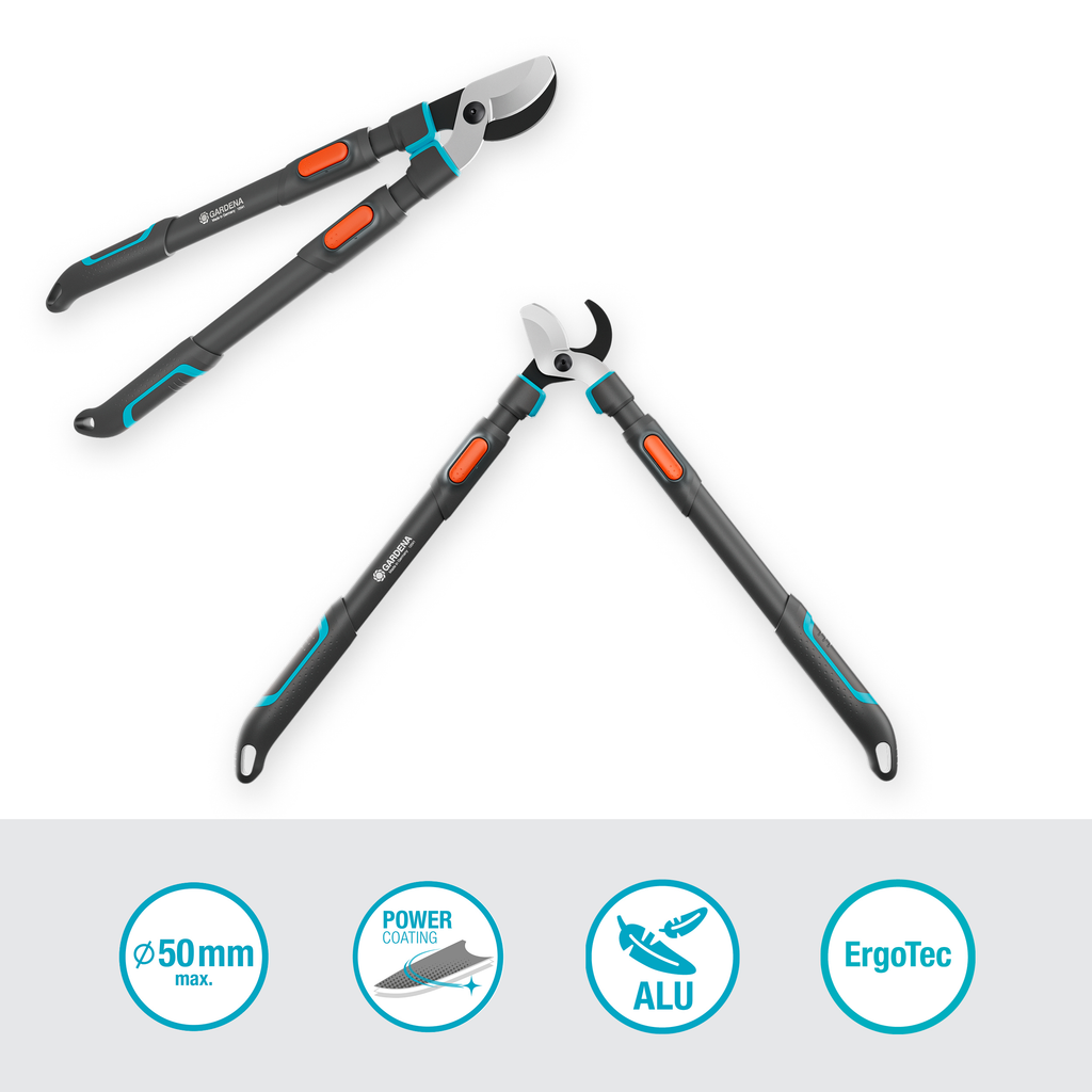 TeleCut Pro L ágvágó olló, teleszkópos ágvágó olló zöld fához