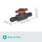 Elzáró-/szabályozószelep 13 mm (1/2")