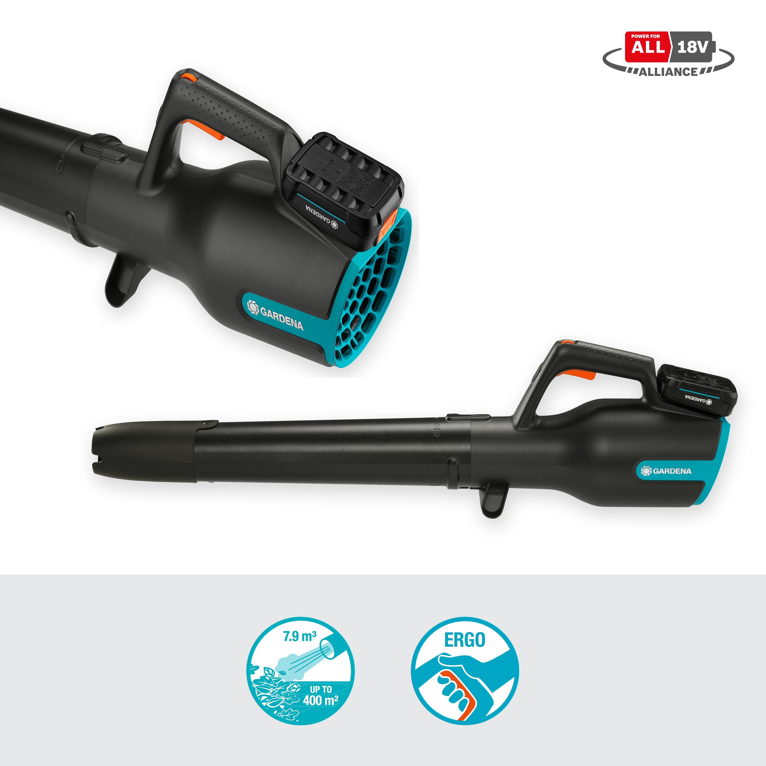 PowerJet 18V P4A lombfújó 
akkumulátorral