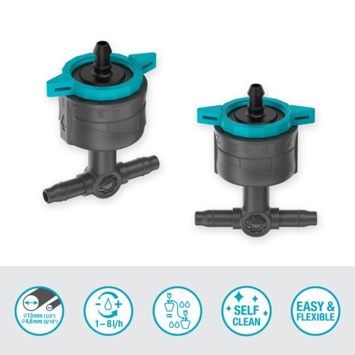 Gardena Micro-Drip szabályozható sorcsepegtető nyomáskiegyenlítős 1–8 l/óra