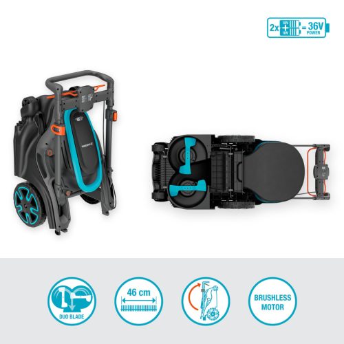 Gardena PowerMax Duo 46/36V P4A fűnyíró - akkumulátor nélkül