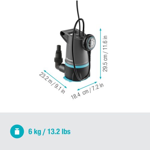 Gardena Basic 20000 2in1 merülőszivattyú tiszta és szennyezett vízhez - úszókapcsolóval