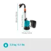 Gardena 2000/2 18V P4A hordóürítő szivattyú - akkumulátor nélkül